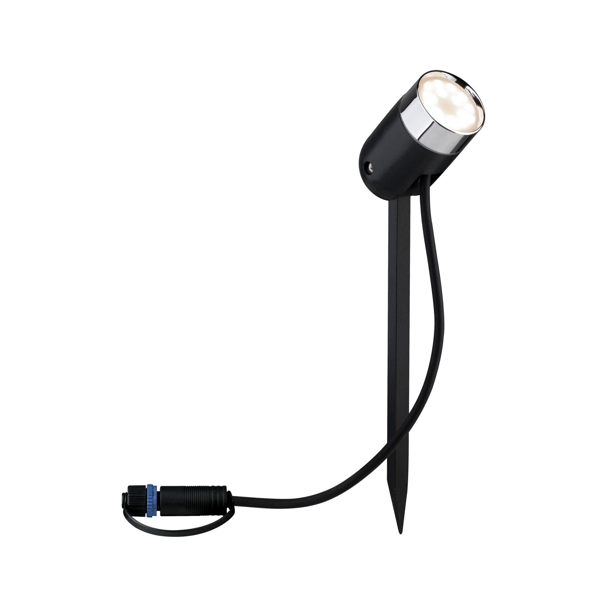 Paulmann 94283 Luminaire d'extérieur LED Plug & Shine ZigBee Spot Pike RGBW incl. 1x4,5 watts gradable IP44 Anthracite Éclairage de jardin plastique Blanc chaud 3000 K
