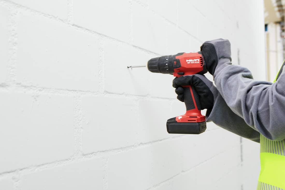 Hilti 2406819 Kit Avvitatore SF 2H-A12 + 2 batterie B 12/2.6 + caricatore C4/12-50 + Set di 6 punte HSS (foratura senza percussioni con avvitamento. Peso 0,87 kg. Include valigetta)