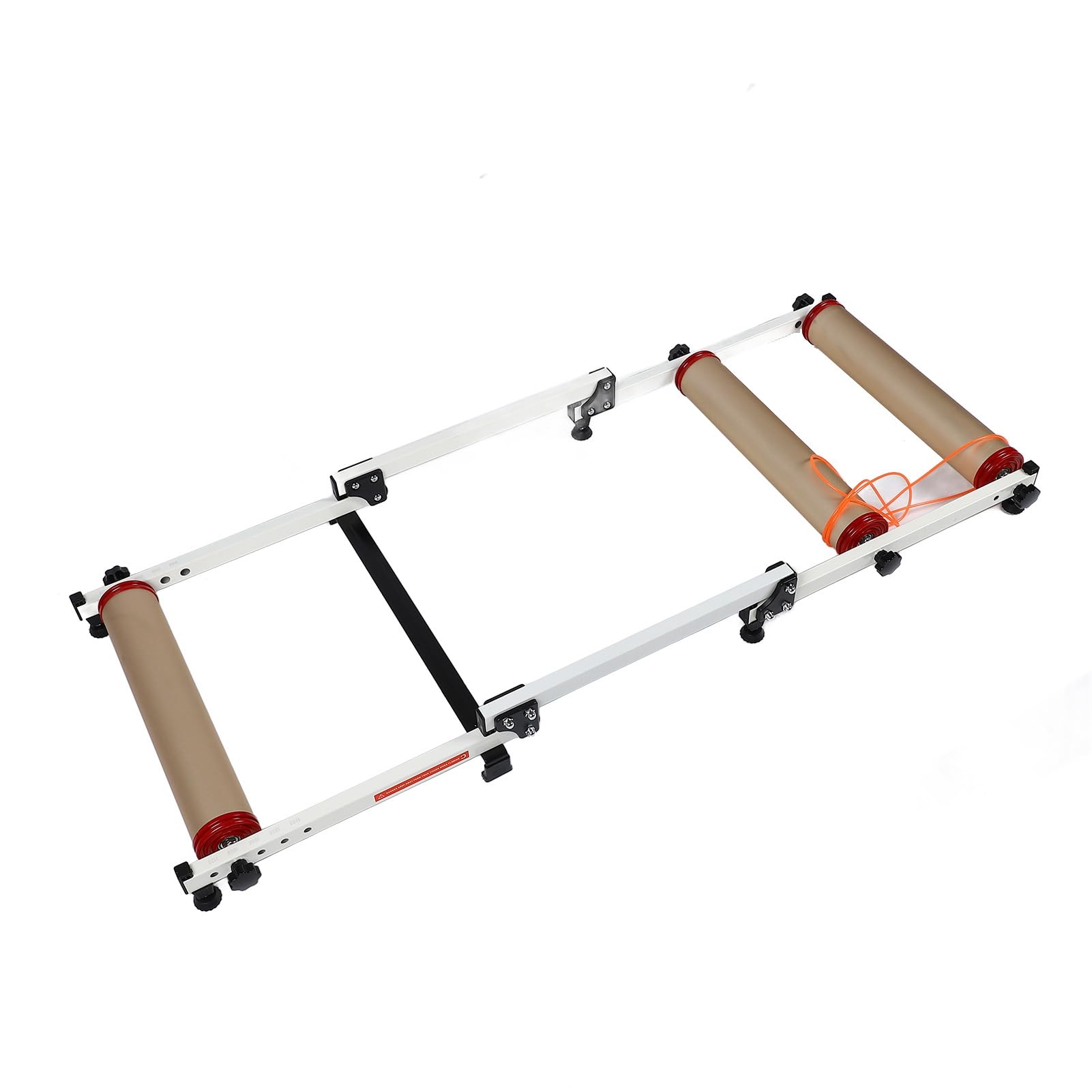 aqxreight Rodillos de Bicicleta para Entrenamiento de Ciclismo en Interiores Plataforma de Conducción de Aleación de Aluminio y ABS con Soporte de Rueda Delantera, Pedales Antideslizantes, Rodillos