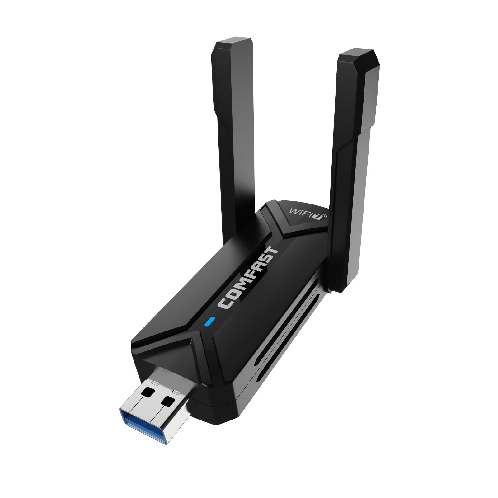 Adaptador WiFi 7 USB BE6500 para MMOBIEL – Tri-Banda (6/5/2.4GHz) 6452 Mbps Adaptador WiFi con USB 3.0 & Antena Externa, WPA3, 4K-QAM, Plug & Play - para Windows 11/10/Mac/Linux para PC & Portátil