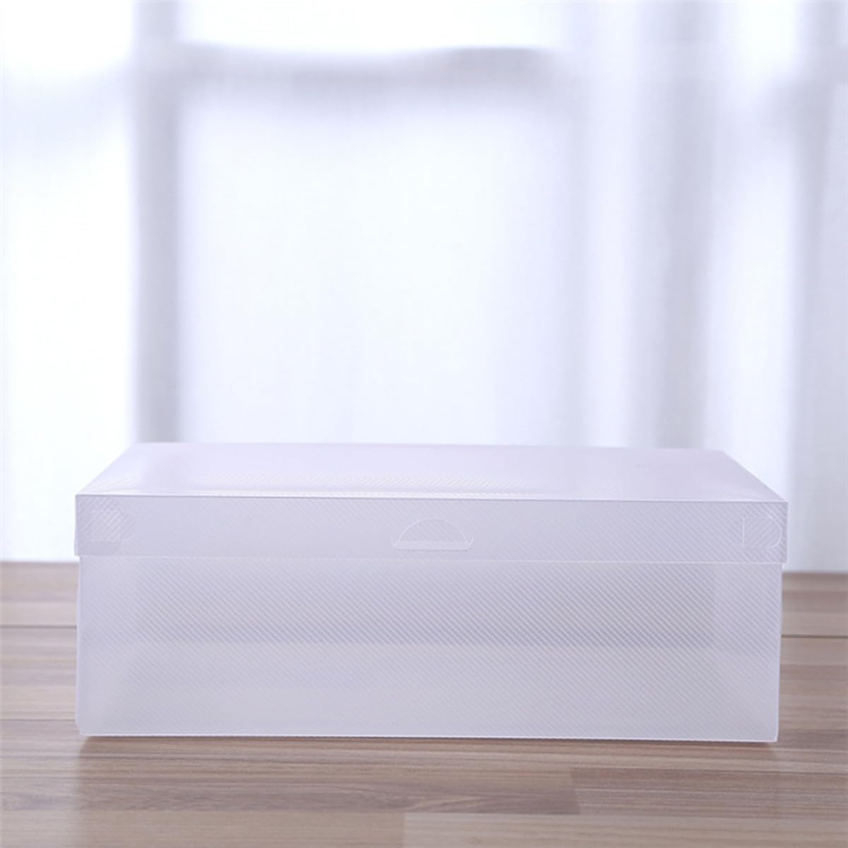 6 Scatole Portascarpe Trasparenti Coperchio, Contenitori per Scarpe Uomo e Stivali, Dimensioni 28x18x10 Cm, per Armadio e Organizzazione Casa