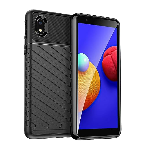 Funda para Samsung Galaxy M01 Core.Fibra de Carbono refinada,Anti-caída,Anti-Huellas Dactilares,protección Integral.La Carcasa del teléfono es Compatible con Samsung Galaxy M01 Core
