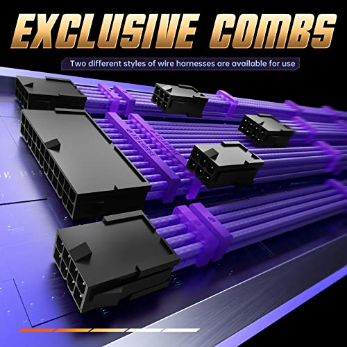Image of ASIAHORSE 16AWG PSU Extension Power Cords, Customized Power Supply Mod Sleeve Extension, ATX /EPS /8-pin PCI-E /6-pin PCI-E for PSU