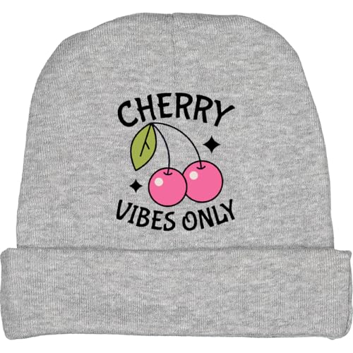 inktastic Cherry Vibes Only Retro Baby Beanie Hat