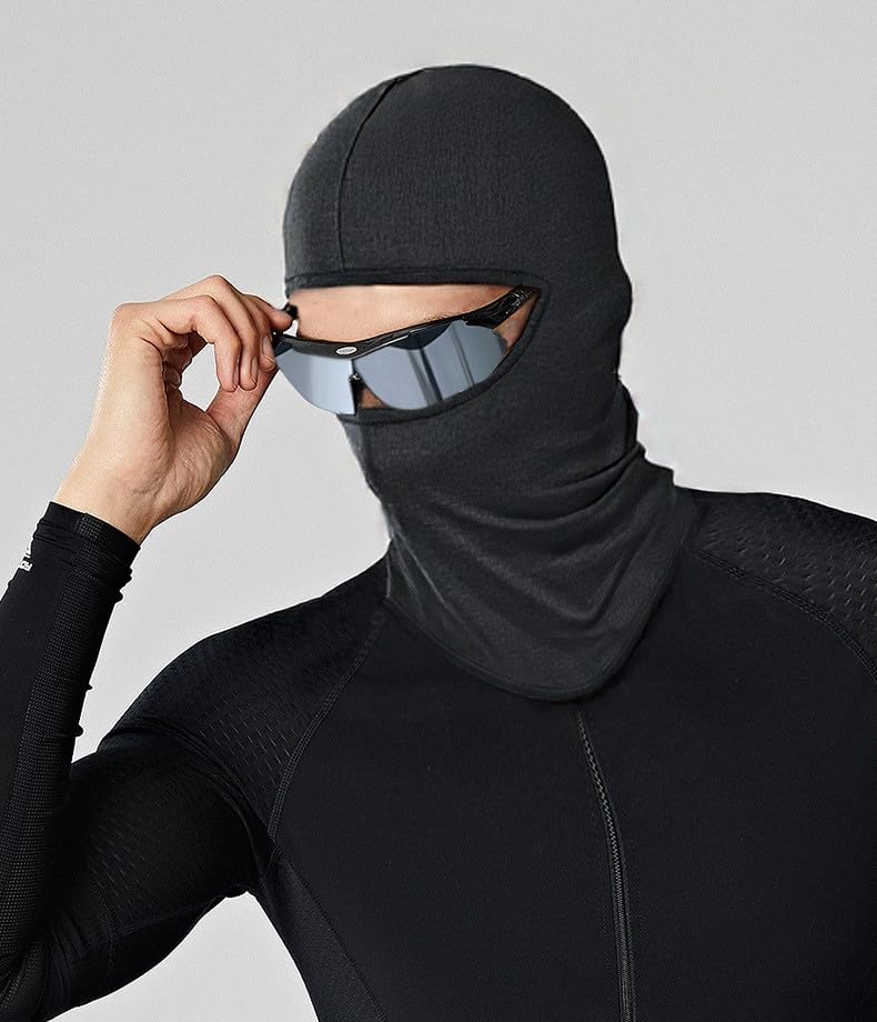 Ski Mask Balaclava Neck Gaiter Face Cooling Cover Scarf Sun Protection Windproof Dustproof Black2