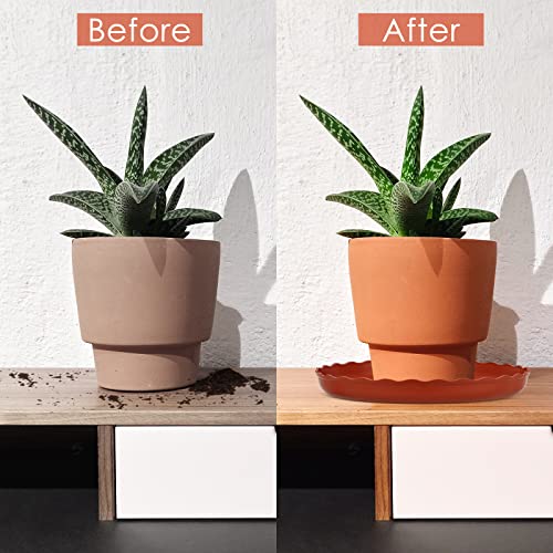 Worephu 5 Packs Plant Pot Saucers, Duty Durable Round Drip Trays Heavy Duty Plants Soucers - Image 4