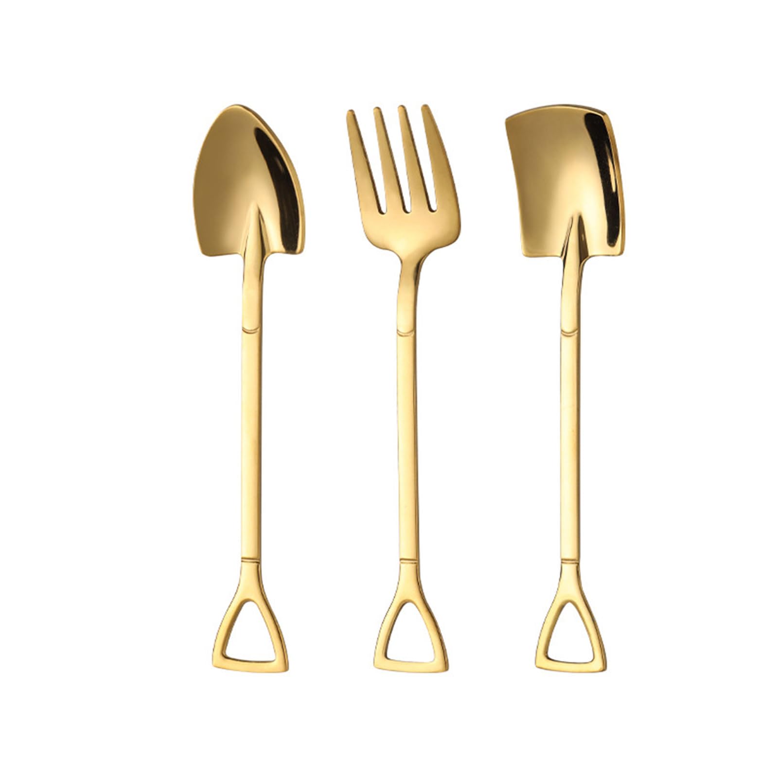 Lerpwige 3PCS Creative Coffee Spoon and Fruit Fork Set Watermelons Ice Cream Spoons Practical Tool for Kitchen and Restaurant Use Outdoor Gatherings Supply
