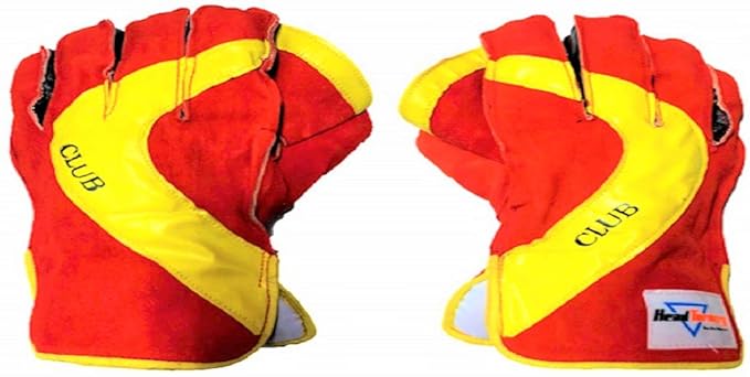 HeadTurners Cricket Wicket Keeping Gloves - Club (Colour May Vary)