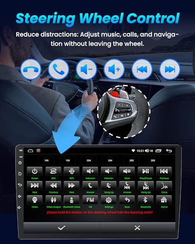 Image of 8 Core 32GB ROM Car Radio for Toyota Corolla 2009-2013: Android 13 Upgrade 9 inch 1280*800 Touch Screen Stereo with Wireless Carplay Android Auto 5G-WIFI GPS Bluetooth RDS FM Mirror Link Backup Camera SWC