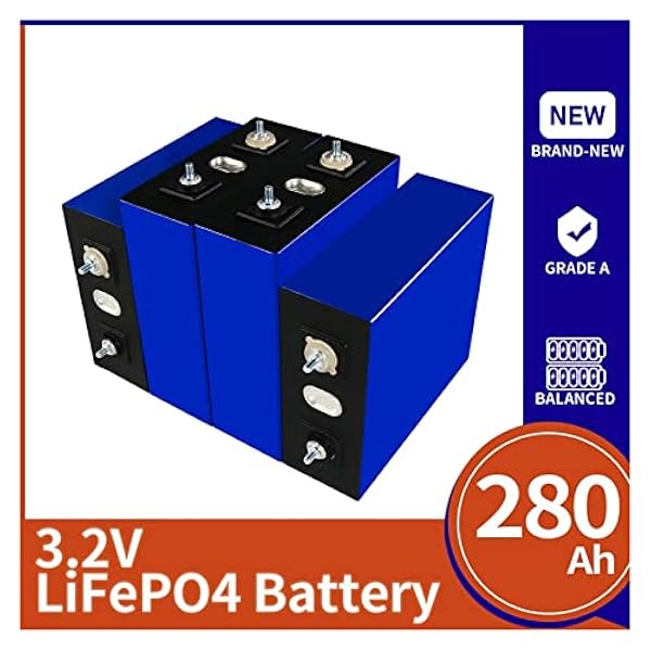 Lithium Batterijen 3,2 V 280 Ah Lifepo4 Batterij 1/4/8/16/32 STKS Oplaadbare Lithium IJzeren Batterij 24V 36V voor RV Cart Jacht Vorkheftruck (Kleur: 16STUKS)