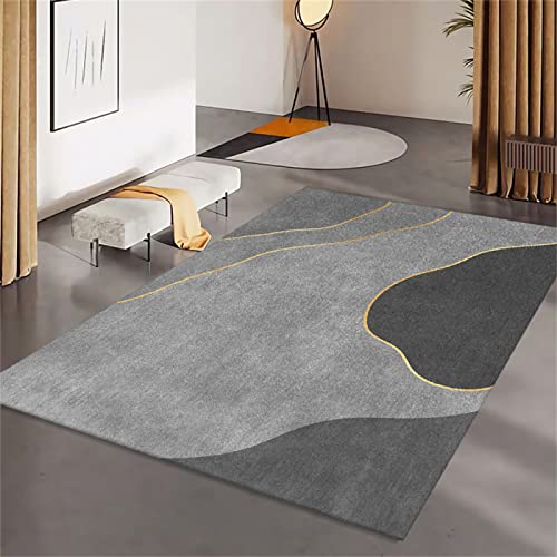 Tapis de salon gris moderne 180x250cm abstrait et résistant - 2