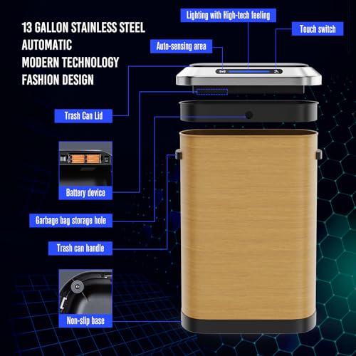 Caneca de Basura Sensor Automático 50 Litros miniatura 6