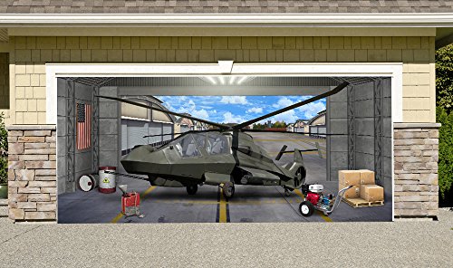 My Door Decor - 7' x 16' Peaceful O Holy Night Nativity Double Garage Door Banner - Sacred Christmas Décor