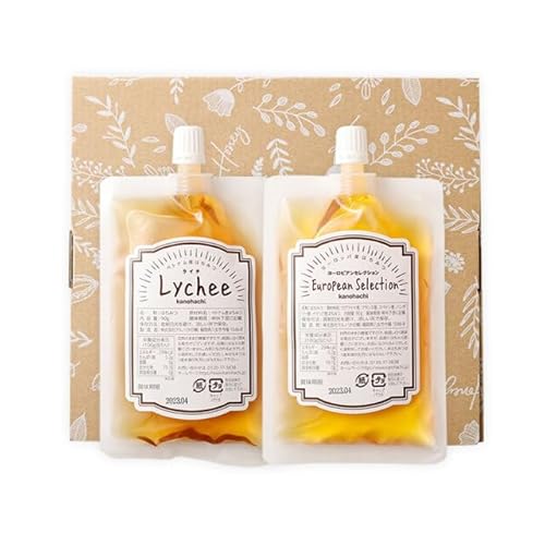 かの蜂 お便りギフト エコパック はちみつ 2種 ( ヨーロピアン ライチ 各90g ) 保存食 防災グッズ