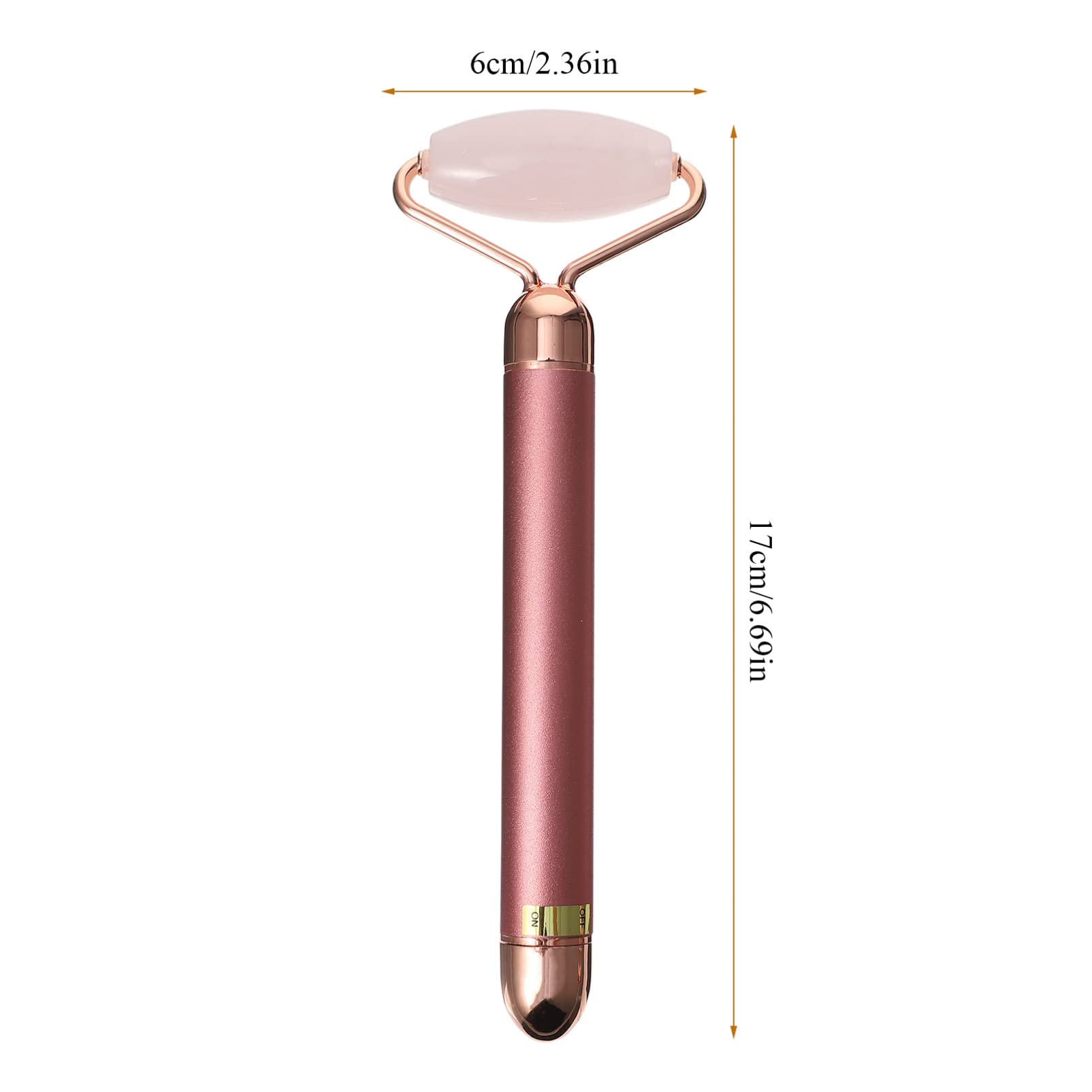 minkissy Elektrischer Gesichtsrolle 3-in-1 Jade Gesichtsroller Satz aus Rosa Jade Pulver Kristall zur Faltenreduktion und Anti Aging Gesichtsmassage für Empfindliche Haut