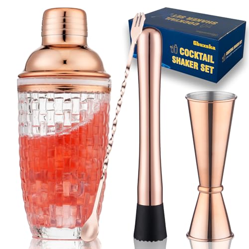 Cocktail Shaker Set - Glass Mixed Drink Shakers Cocktail Set, Mar...
