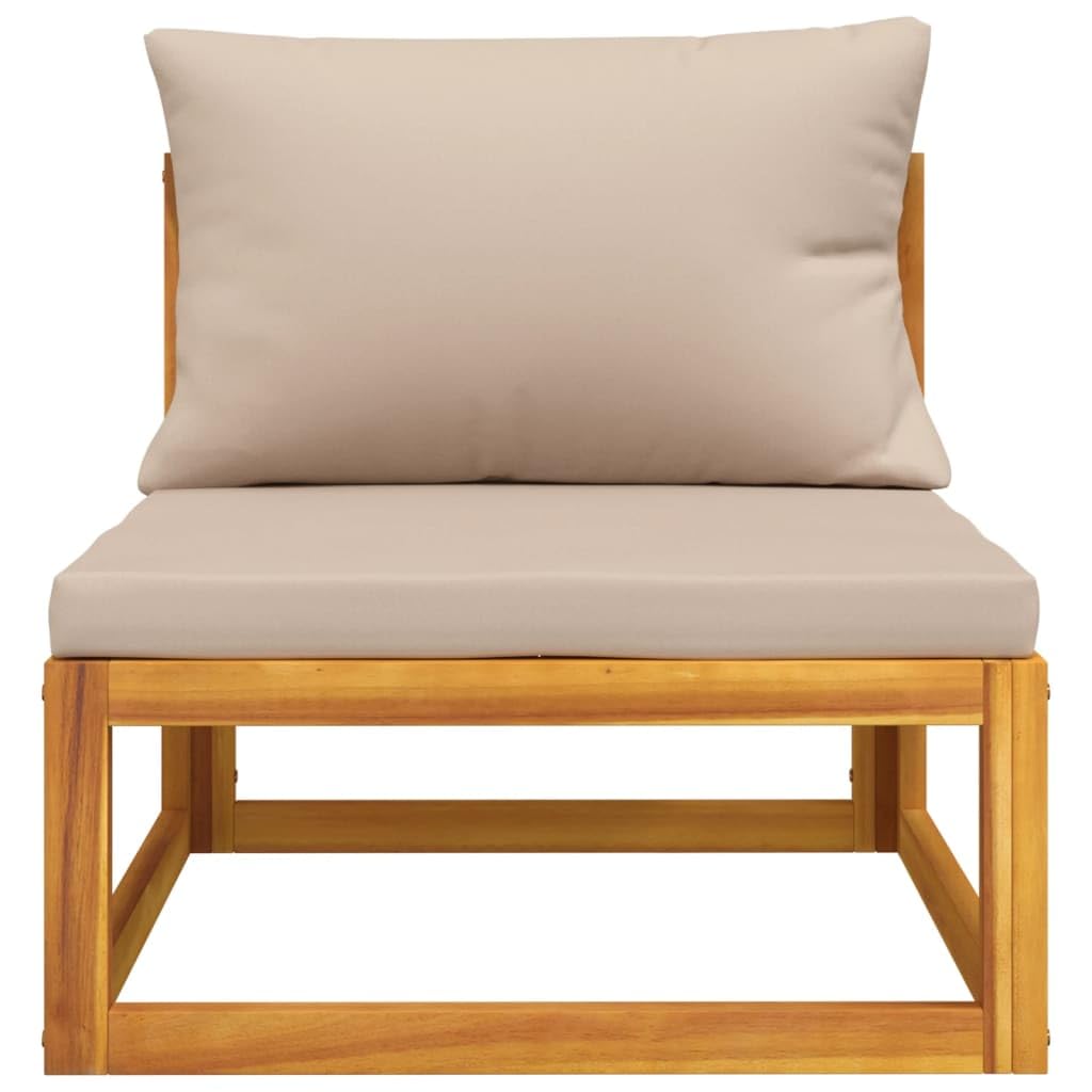 sofás de Dos plazas,Sofa 120 cm,Sofa Cama Dos plazas,Sofás de jardín 2 pzas con Cojines Madera Maciza acaciaAdecuado para salón, Dormitorio