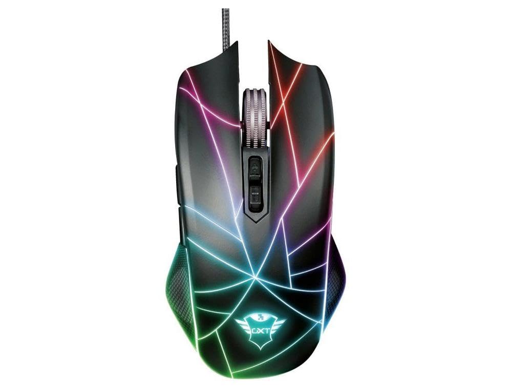 Trust Gaming Mouse LED RGB GXT 160X Ture, Ergonomico, con Filo, USB, 7 Pulsanti Programmabili, illuminazione LED Personalizzabile, PC/Mac/Macbook/Laptop