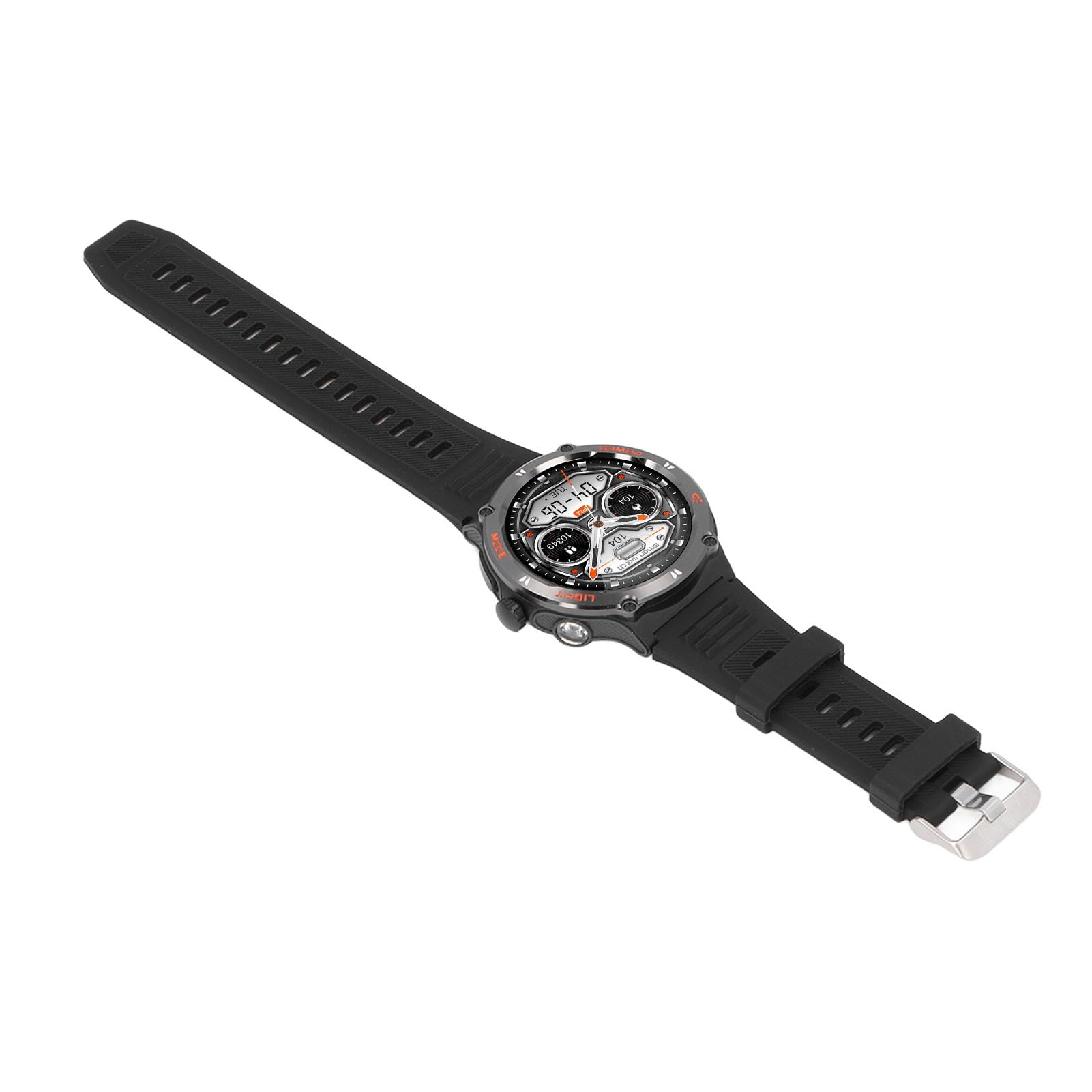 Cocoarm Smart Watch per Uomini Donne, 1.53in LED Bussola (BLACK)