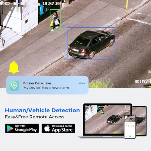 Image of 【Ultra 121Wide View】Hiseeu 4K PoE Security Camera System,8 Pcs 5MP IP Security Camera Outdoor&Indoor,2 Way Audio, Color Night Vision, Human /Vehicle Detection, IP66 Waterproof, 1TB HDD for 7 /24 Record