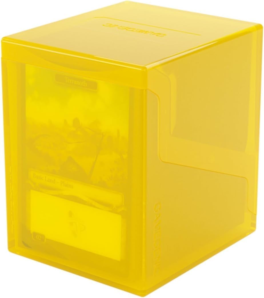 Gamegenic Bastion 100+ XL Deck Box - Compact, Secure, and Perfectly Organized for Your Trading Cards! Safely Protects 100+ Double-Sleeved Cards, Yellow Color, Made