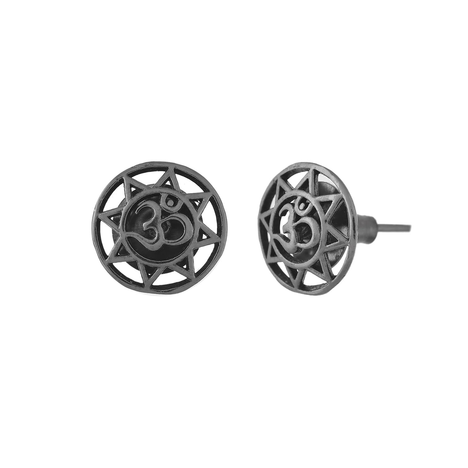 Eclipse Om Mandala Earrings |Casual|Trendy|Gift For Mens|Rakhi Gift For Brother-image-32