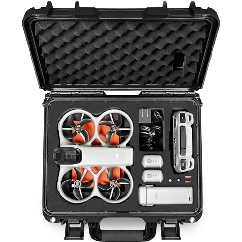 Lekufee Waterproof Hard Carrying Case for DJI Avata 360 Drone Fly More Combo(RC 2) DJI RC 2/RC N3/N2 Battery(5 pcs) Charging Hub and other Accessories(Case Only)