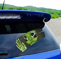 Vista 3 de Vesvory - 2 calcomanías divertidas de vinilo 3D para parachoques de automóvil, calcomanías autoadhesivas de doble cara para autos, ventanas