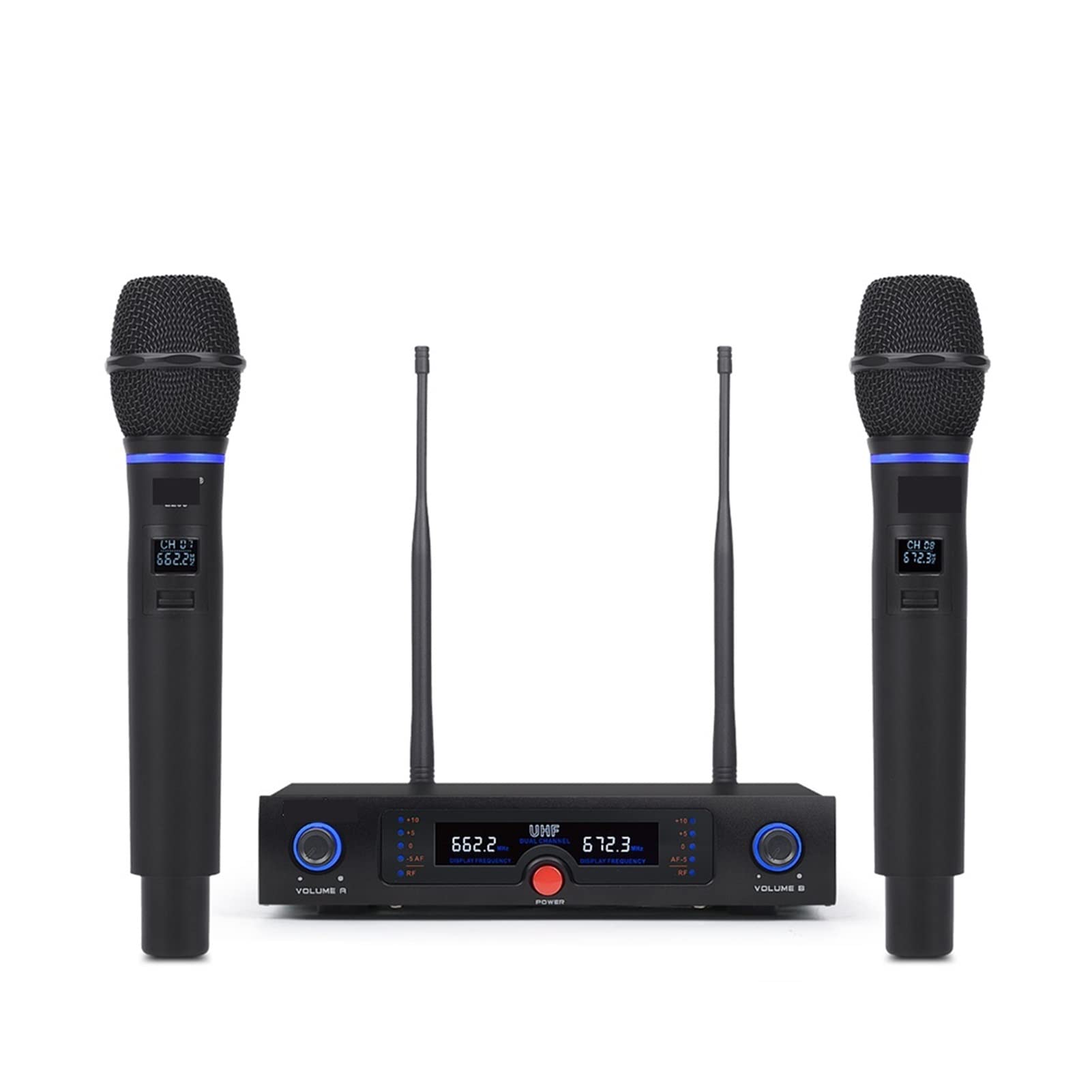 CLEIDE Mixer Audio, Frequenza Fissa Uhf di Microfono Wireless a Doppio Canale Mic HARKHELD Metallo Professione for Parte CHRUCHE Facile da Usare e Controllare, Compatibile con PC