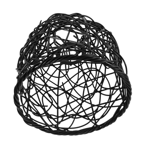 Mipcase Paralume Intrecciato Lampade Soggiorno Di Grandi Dimensioni Paralume a Cesto Luce a Sospensione Intrecciata Agriturismo Soffitto in Rattan Cesto Vita Ferro Da Stiro Nero