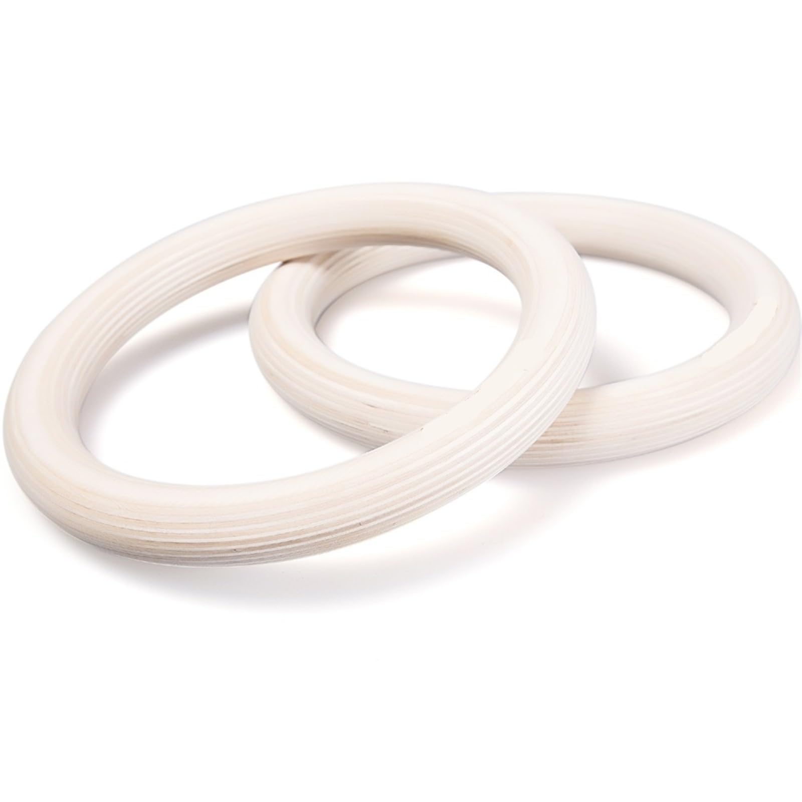 2 Pezzi Anelli da Palestra Portatili in Legno da 28 mm/32 mm (Senza Cinghie) for Allenamento della Forza in Palestra for Il Fitness a casa per la Ginnastica(28MM)