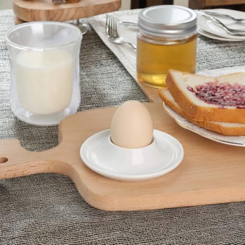 4 Pcs Egg Cups, Egg Holder Set, Plastic Egg Cups, Boiled Egg Holder, Kids Egg Cups, Easy to Clean, Suitable for Kitchen Boiled Eggs Breakfast Dinner, White - Image 5