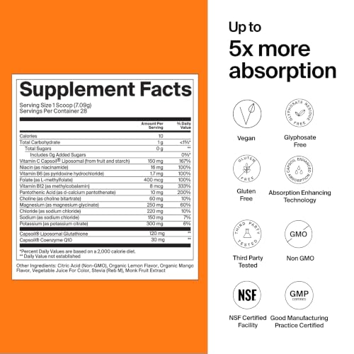 Image of The Absorption Company Electrolyte Powder, Restore Mango Lemonade