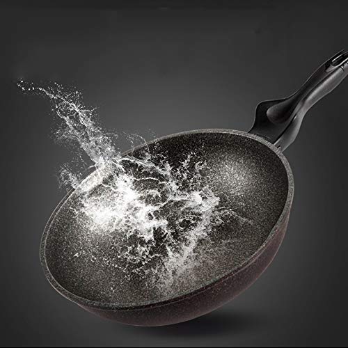 Wok de piedra Maifan antiadherente con mango desmontable miniatura 6