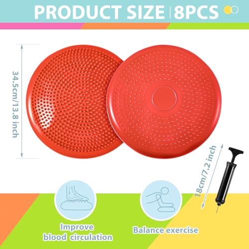 Image of Amylove Wiggle Seat Inflated Wobble Cushion for Sensory Kid | 13 Inch Balance Disc Kids Flexible Seating Exercise Sensory Pad Chair Cushion for Classroom Office School