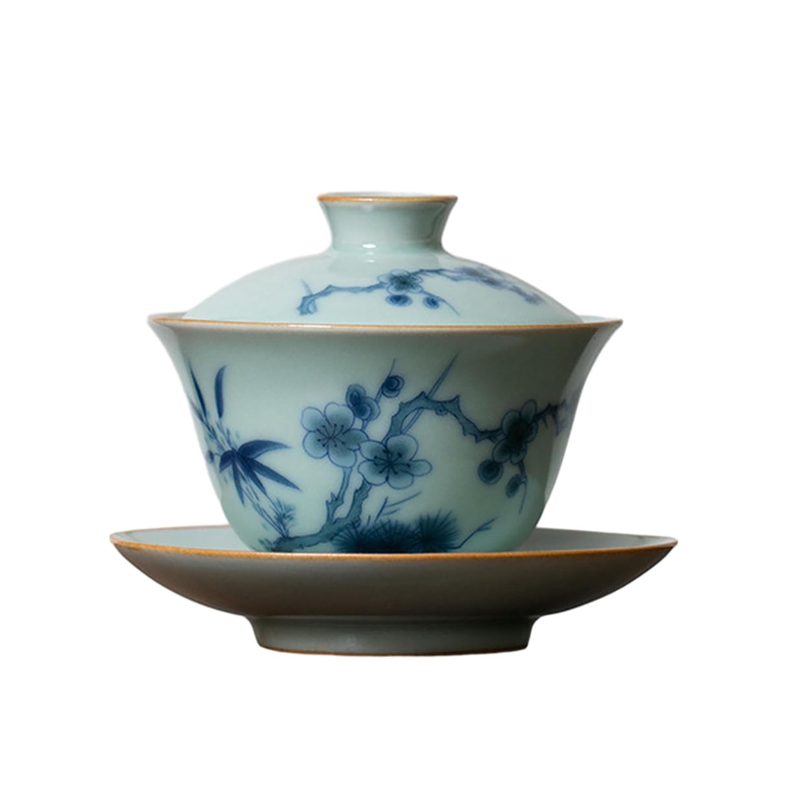 Tianqing Ru Kiln Sancai Gai Schüssel im chinesischen Stil, Kung-Fu-Tee-Set aus Keramik, 125 ml