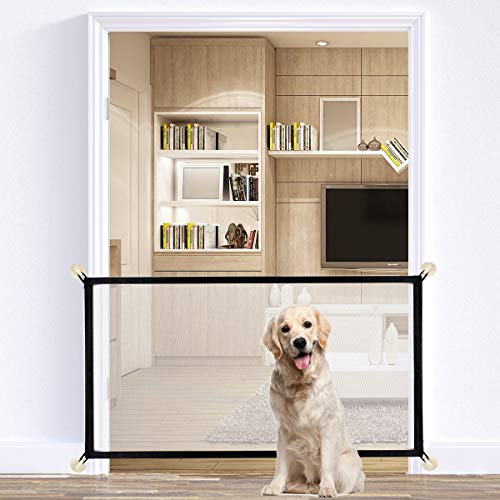 71x30in Magic Gate Dog Gate Portable Folding Pet Gate Safe Guard Isolated Gauze