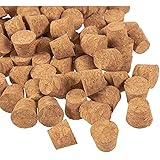 Small Cork Stoppers - 100-Pack Mini Cork Stoppers, Tapered Cork Bottle Plugs, Size 4