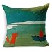 HomeChoice Heavy Cotton Linen 18 By 18 Inches(18"X18") Red Fox Lover Home Square Decorative Throw Pillow Cover Cushion Case Pillowcase, Fly A Kite