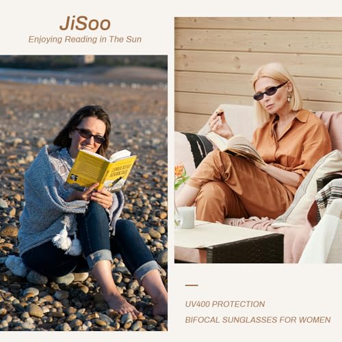 JiSoo Reading Sunglasses 2.0 Bifocal Sunglasses Women - Oval Small Reading Sun Glasses Cute Ladies Prescription Sunglasses 3Pack - Image 3