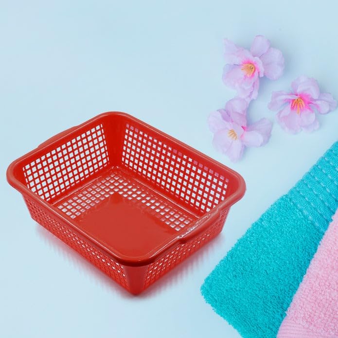 Image of AVETON Multipurpose Kitchen Organizer - Medium Plastic Basket for Washing Vegetables, Fruits, and Dish Rack Storage