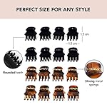 Kitsch Small Hair Clips for Women - Stylish Baby Hair Clips | Stays In Place Without Pulling or Snagging | Durable Plastic, Sturdy - Tortoise & Black, 16 Pcs - Image 2