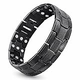 HAQI Pulsera magnética, elegante pulsera para hombre, diseño clásico, resistente y respetuosa con la piel