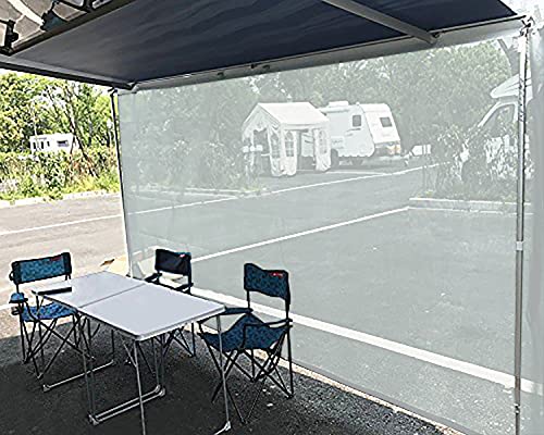 Tentproinc RV Awning Sun Shade Screen 7' X 19' 3''(Fit for 20' Awning) Mesh Sunshade for RV Awning Sunscreen Motorhome Camping Trailer Awning Shadescreen Block UV Glare - 3 Year Warranty (Gray)