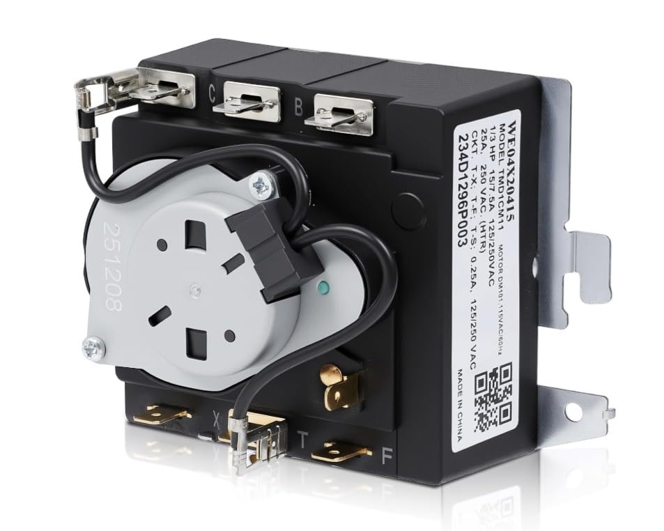 Parts Master Replacement (234D1296P003) - Laundry Dryer Timer - Direct Replacement for WE04X20415 WE4M357 WE4M355 PS9491767 TMD1CM11 AP5805477 PD00027041 and EAP9491767