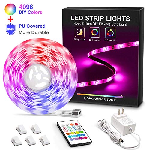 MYPLUS LED Strip Light, IP65 Upgrade Durable Rope Lights with Remote Control
