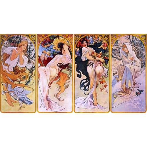Toile Alphonse Mucha 76x101 cm pour habiller un mur vide avec élégance
