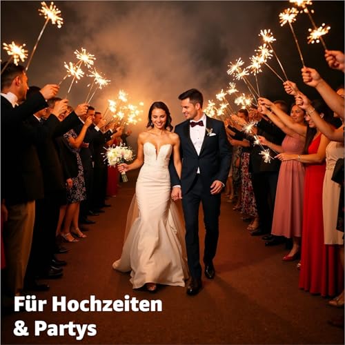 30x XXL Wunderkerzen 28 cm - Sternspritzer & Geburtstagskerzen Fontäne für Partys & Geburtstag & Hochzeit Silvester für Jugendlichen & Kinder
