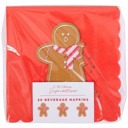 Servilletas C.R. Gibson Holiday Gingerbread 20 Unidades 5" miniatura 1
