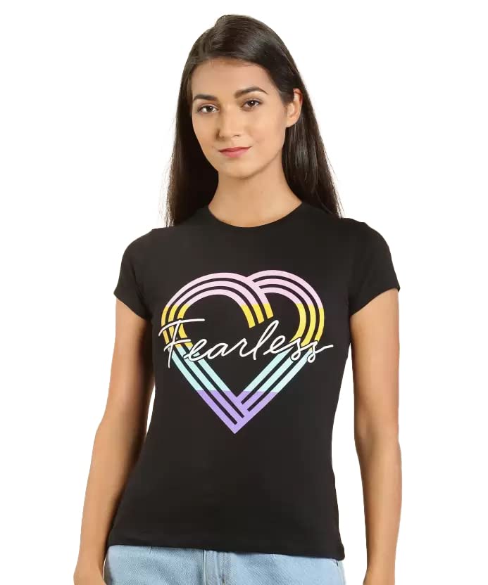 Image of Lyra Women's Cotton Regular Fit T-Shirt